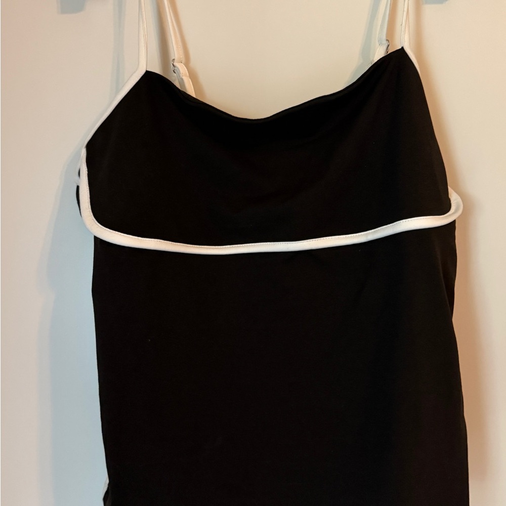 Sleek Black and White Sleeveless Camisole